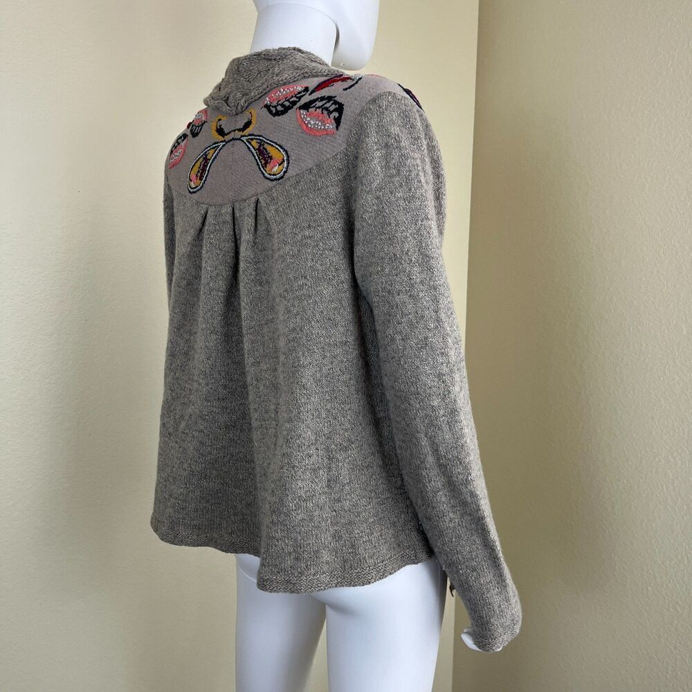 Sleeping On Snow Women Size M Folklore Embroidered Cardigan Paisley Sweater Boho - Picture 12 of 15